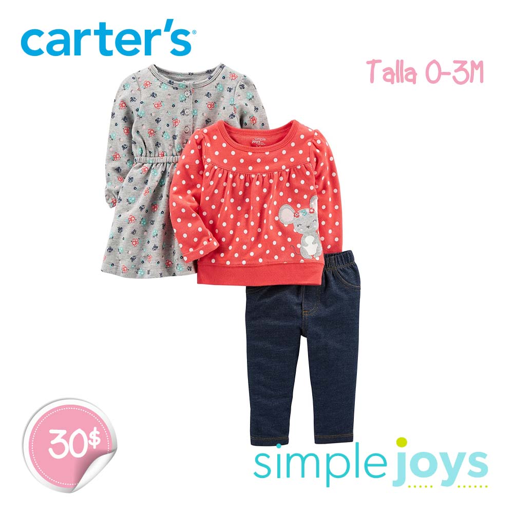 Simple Joys by Carter’s – Conjunto Ratoncita 3 piezas